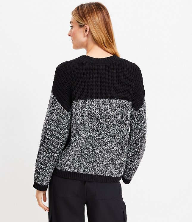 Lou & Grey Marled Colorblock Sweater