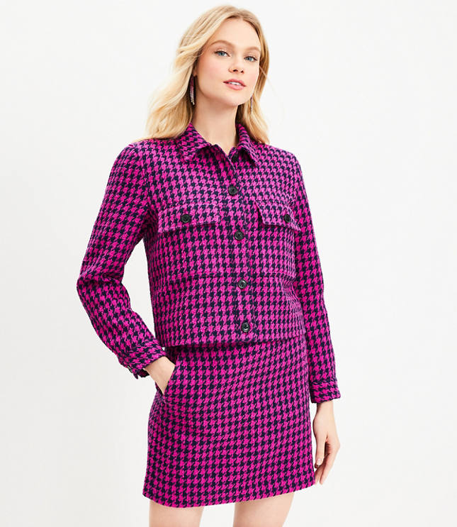 Cropped hotsell houndstooth jacket