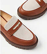Canvas Lug Penny Loafers carousel Product Image 2
