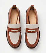 Canvas Lug Penny Loafers carousel Product Image 3