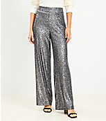 Side Zip Wide Leg Pants in Sequin carousel Product Image 1