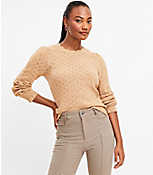 Scalloped Neck Pointelle Sweater carousel Product Image 1