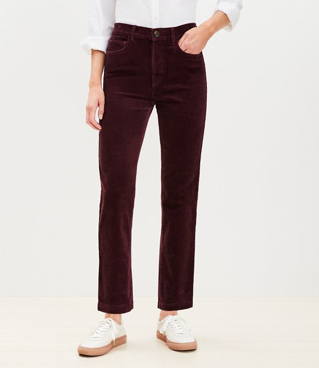 Petite Straight Cropped Cuff Pant in Houndstooth - Light Charcoal Heather