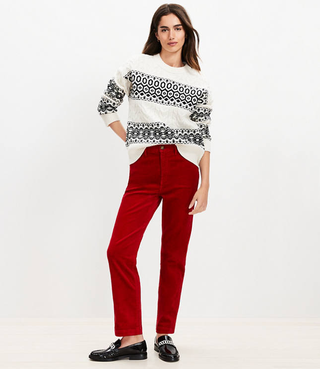 Petite Straight Corduroy Pants