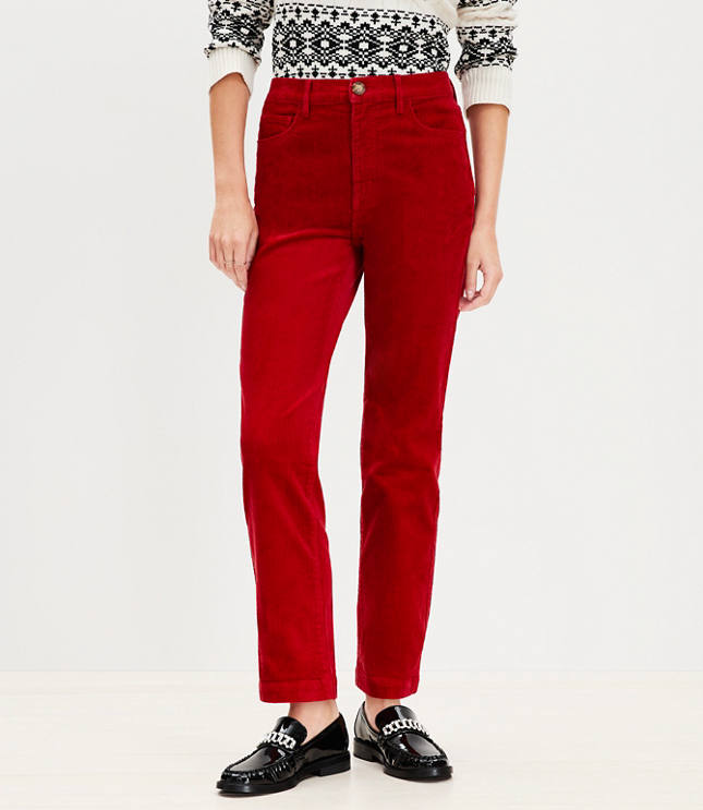 Petite Straight Corduroy Pants