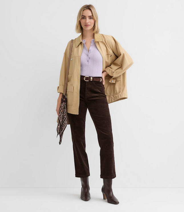 Petite Straight Corduroy Pants