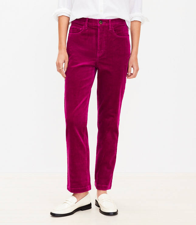 Petite Straight Corduroy Pants