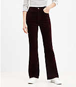 Petite Five Pocket Slim Flare Pants in Velvet carousel Product Image 1