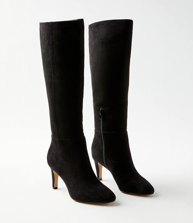 Seamed Heeled Tall Boots