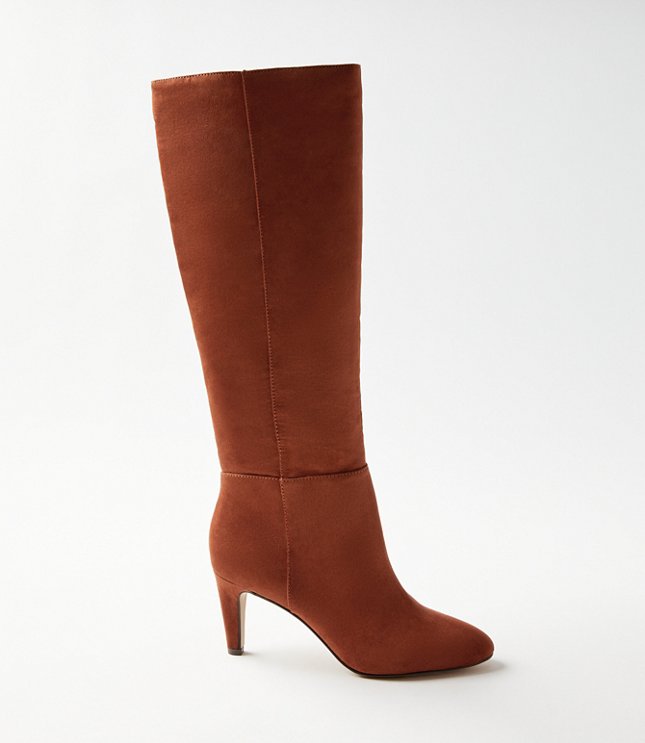 Seamed Heeled Tall Boots