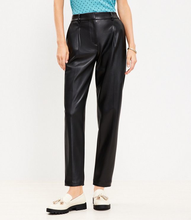 Petite Sutton Skinny Pants in Faux Leather