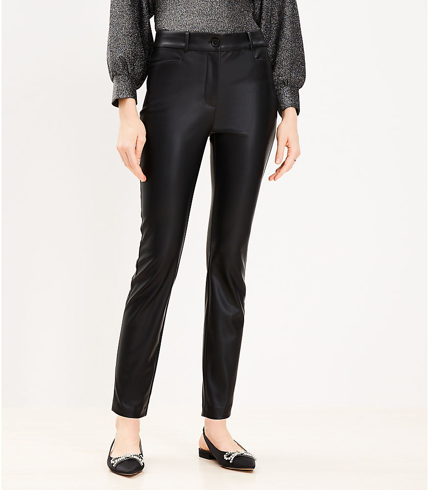 Sutton Skinny Pants in Faux Leather