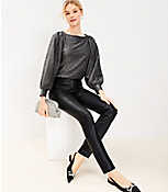 Sutton Skinny Pants in Faux Leather carousel Product Image 2