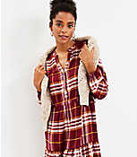 Plaid Side Tie Flare Dress carousel Product Image 2