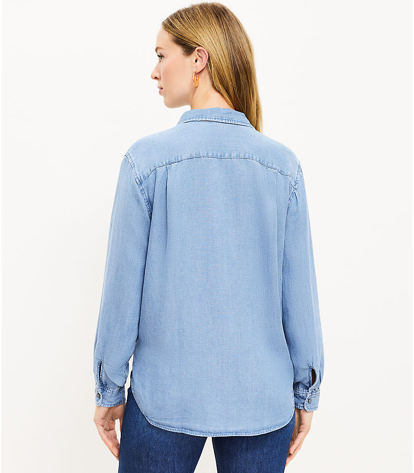 Petite Chambray Relaxed Everyday Shirt