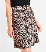 Petite Leopard Print Bias Skirt carousel Product Image 2