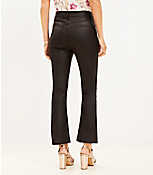 Coated High Rise Kick Crop Jeans in Brown carousel Product Image 3