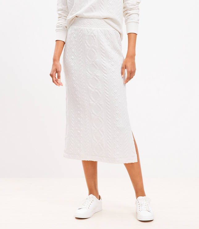 Knit midi 2025 skirt quilt