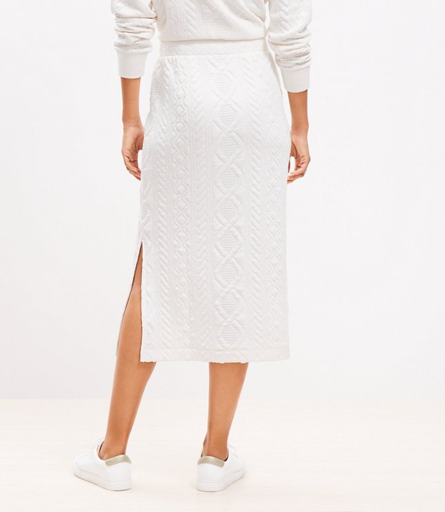 Lou & Grey Quilted Cable Midi Skirt