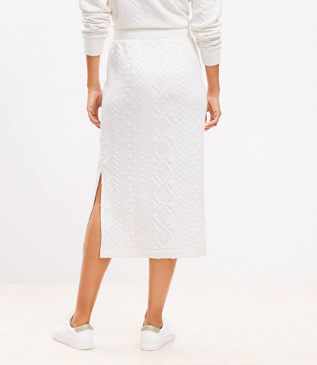 Lou & Grey Quilted Cable Midi Skirt