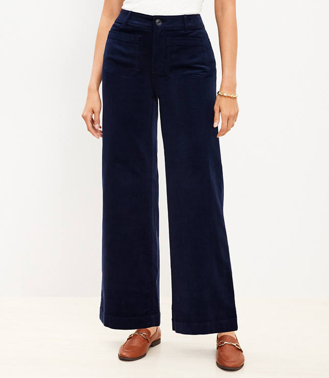 Petite Curvy Palmer Wide Leg Pants in Corduroy