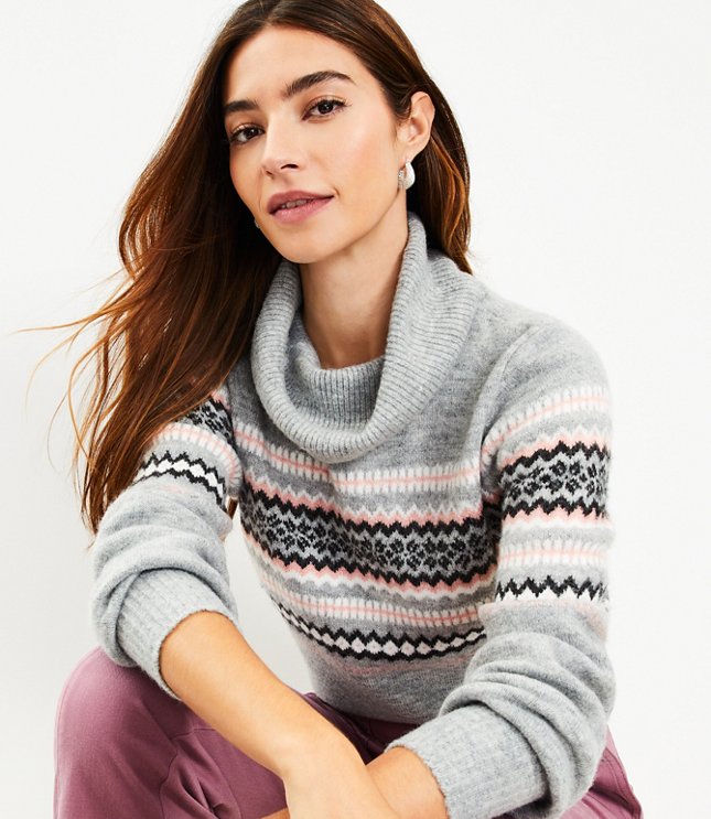 Fair Isle Turtleneck Sweater