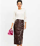 Sequin Wrap Midi Skirt carousel Product Image 1