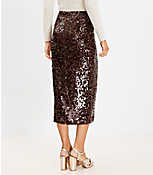 Sequin Wrap Midi Skirt carousel Product Image 3