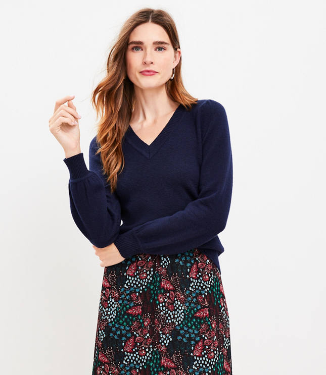 Relaxed V Neck Sweater
