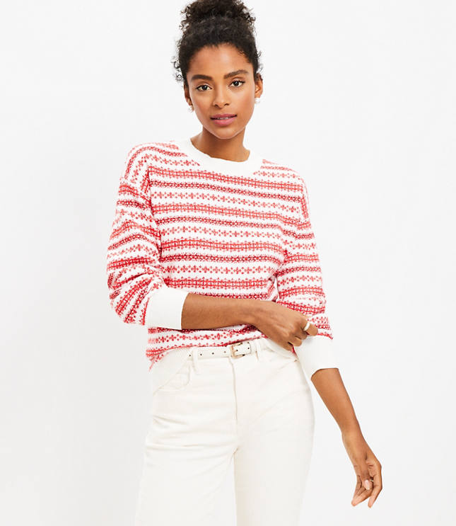 Fair Isle Stripe Everyday Sweater