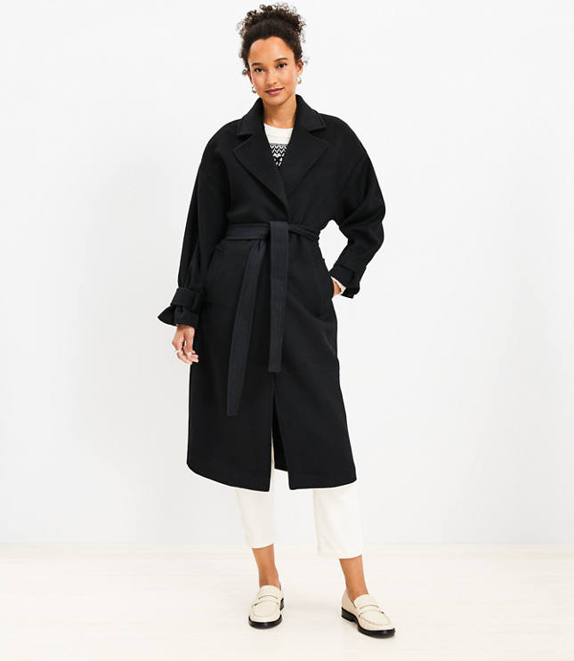 Tie waist trench on sale coat