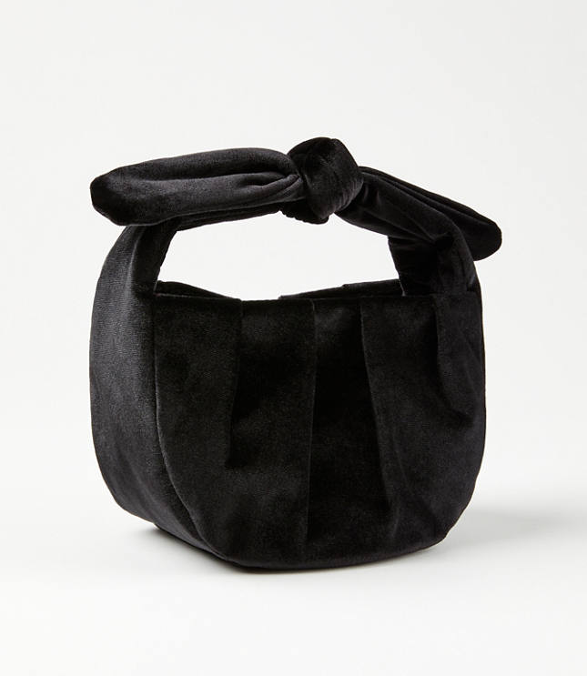 Velvet Knot Handle Bag