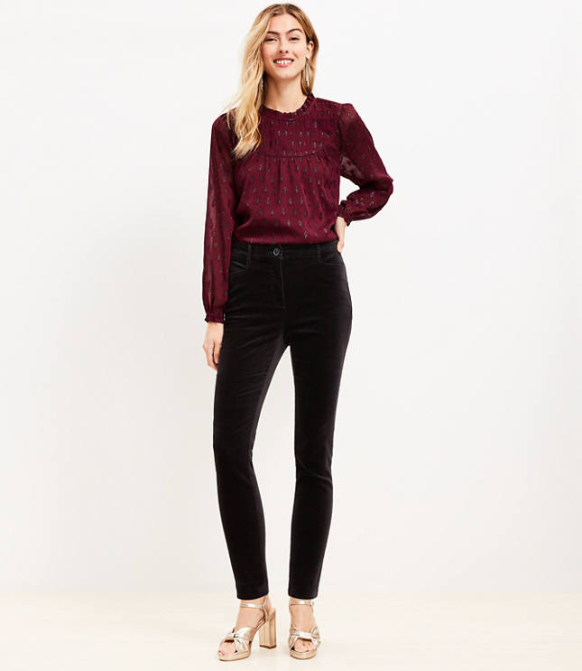 Sutton Skinny Pants in Velvet