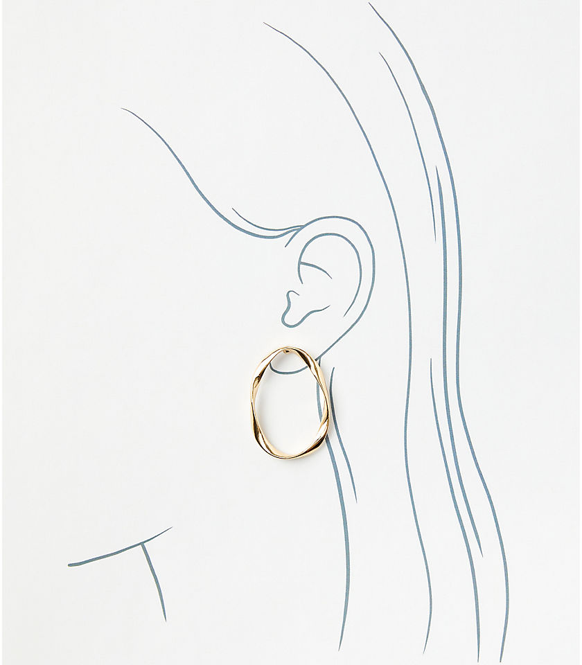 Oval Open Earrings