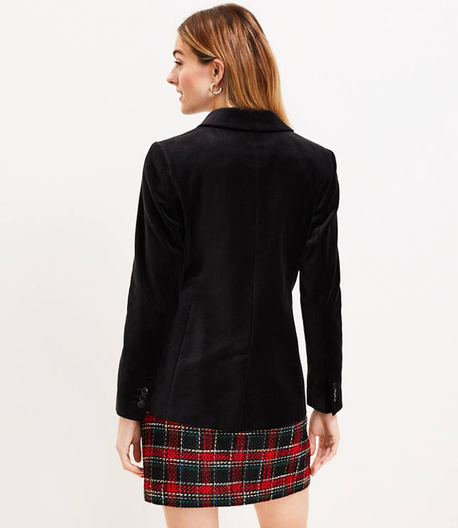 Petite Velvet Blazer