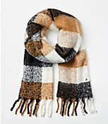Lou & Grey Fluffy Plaid Blanket Scarf carousel Product Image 1