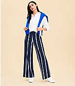Lou & Grey Striped Heavyweight Luvstretch Wide Leg Pants carousel Product Image 1