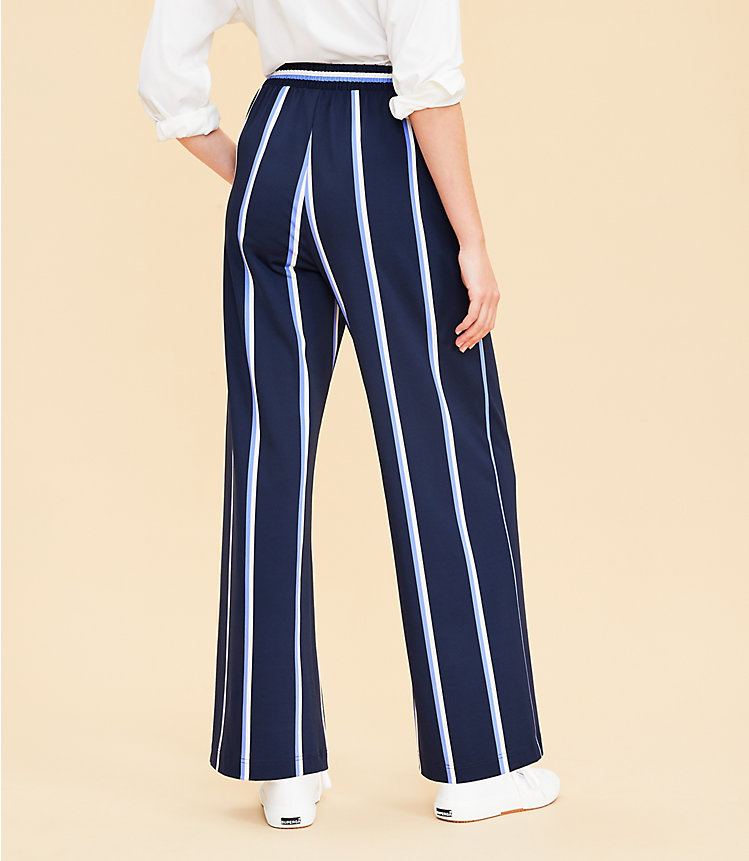 Lou & Grey Striped Heavyweight Luvstretch Wide Leg Pants image number 2