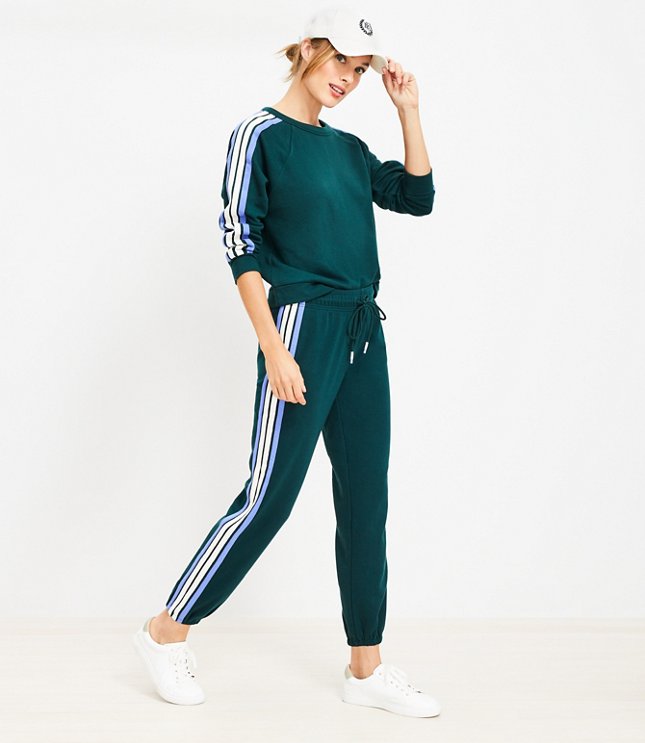Lou & Grey Side Striped Cozy Cotton Terry Joggers