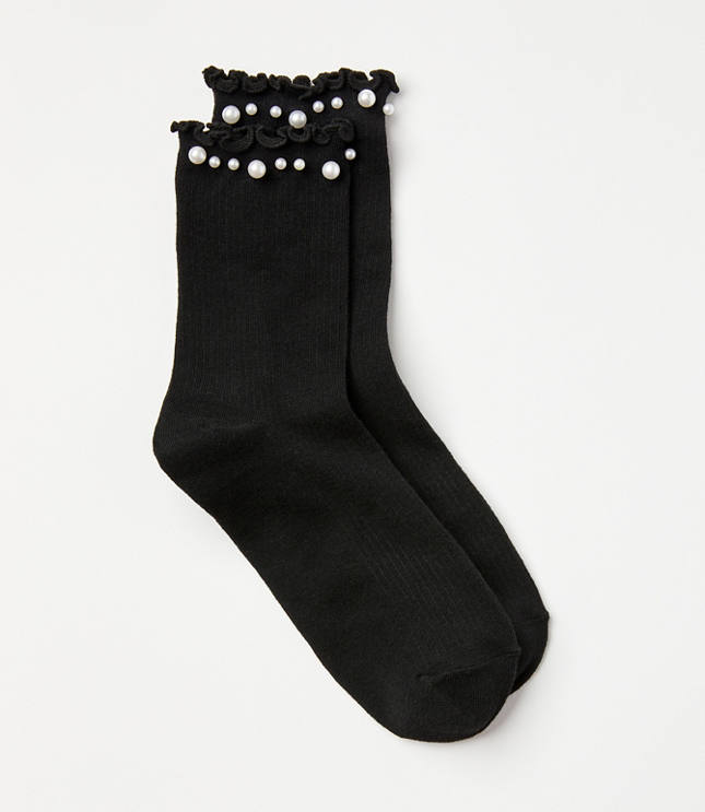 Pearlized Crew Socks