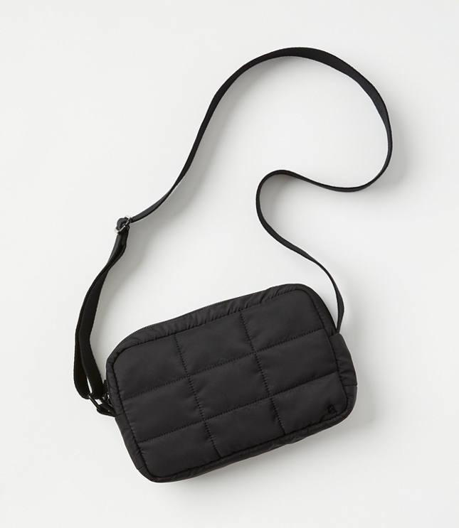 Lou Grey Quilted Crossbody Bag