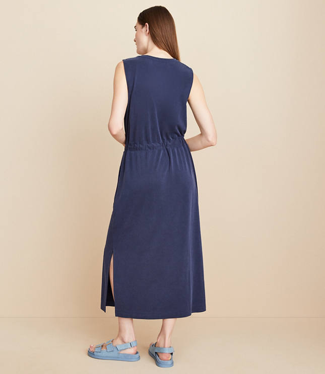 Lou & Grey Sandwashed Midi Pocket Shirtdress