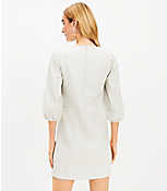 Faux Leather Puff Sleeve Flare Dress carousel Product Image 3