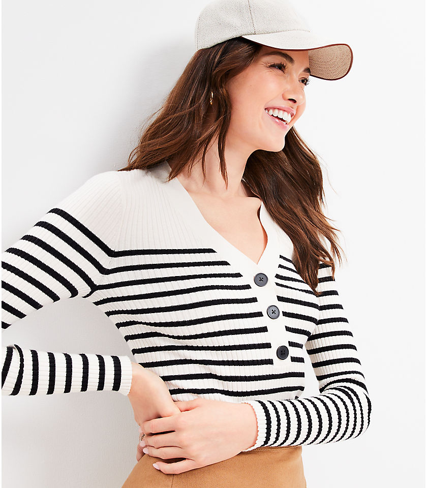 Striped Henley Sweater