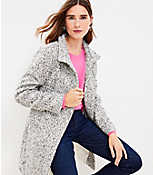 Boucle Funnel Neck Coat carousel Product Image 2