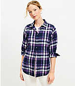 Petite Flannel Everyday Tunic Shirt carousel Product Image 1