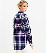 Petite Flannel Everyday Tunic Shirt carousel Product Image 3