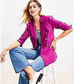 Cotton Linen Double Breasted Blazer carousel Product Image 3