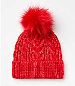 Cable Pom Pom Beanie carousel Product Image 1