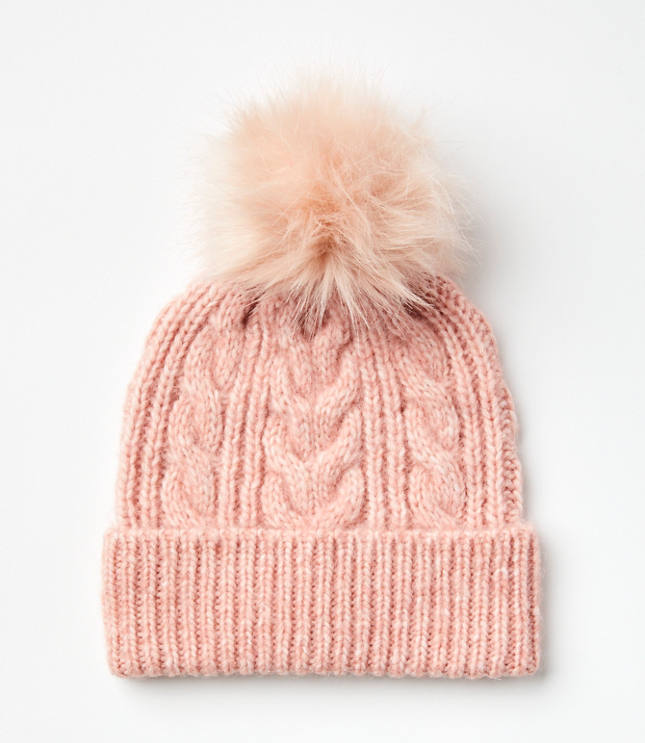 Cable Pom Pom Beanie